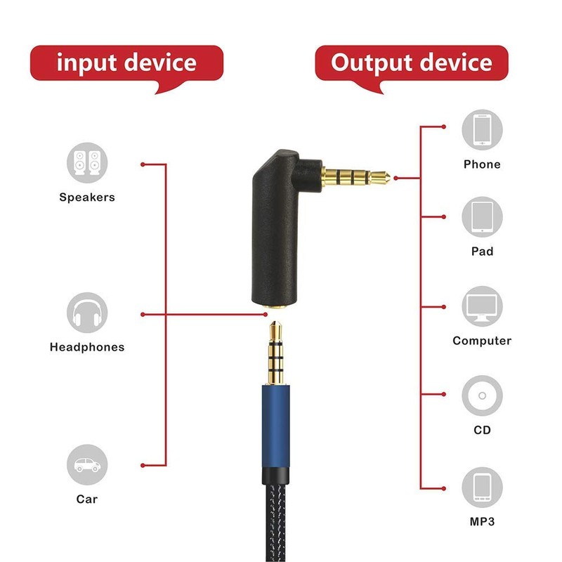 VCE 3 x 4-Pin Audio Jack Adapter 3.5 mm Jack
