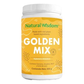 Golden Mix Leche Dorada | Acelera El Metabolismo Y Ayuda Digestión | Curcuma Coco Jengibre Canela Cardamomo Golden Milk | 800gr