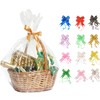 12pcs Large Cellophane Bags for Hampers with 12pcs Pull Bows,23.6