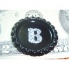 Golf Design " B " Alpha Initial Bling Black Bottle