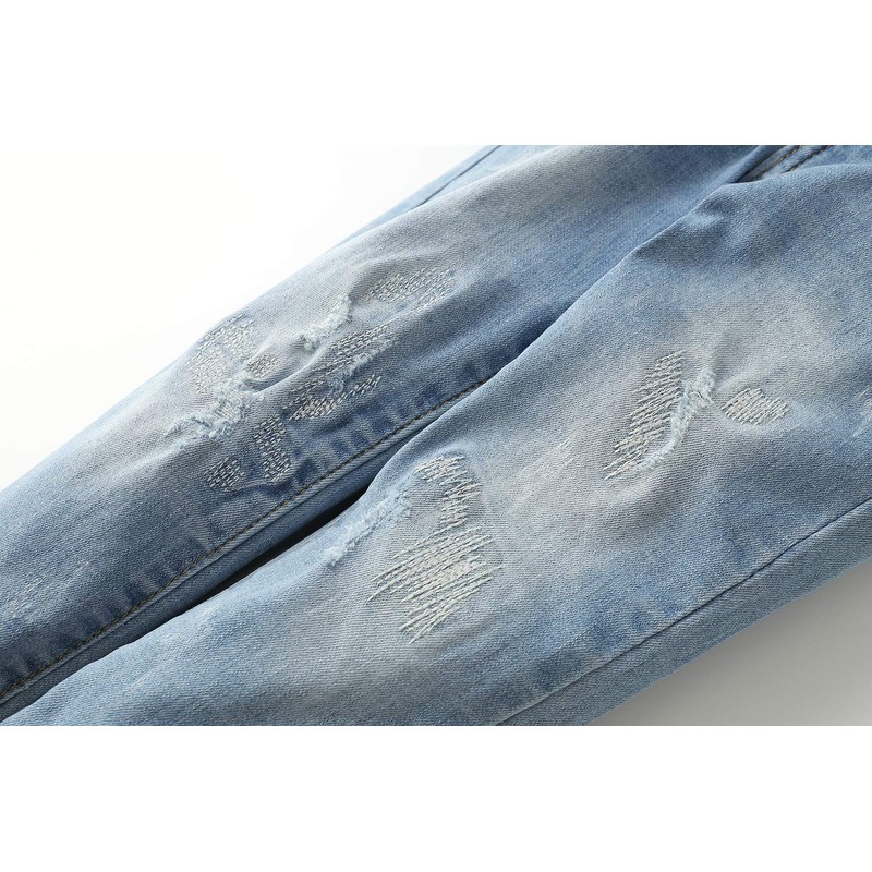 KIDSCOOL SPACE Baby Girls Boys Slim Jeans, Small Child Elastic