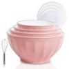 JCXivan Mixing Bowls with Lids Set,4 Piece Large Plastic Nesting