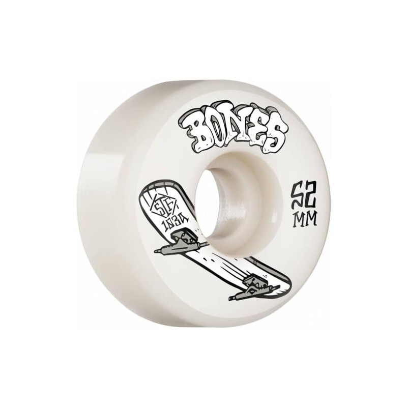 Bones STF Bonesless V1 Standard Skateboard Wheels 103A White 52mm