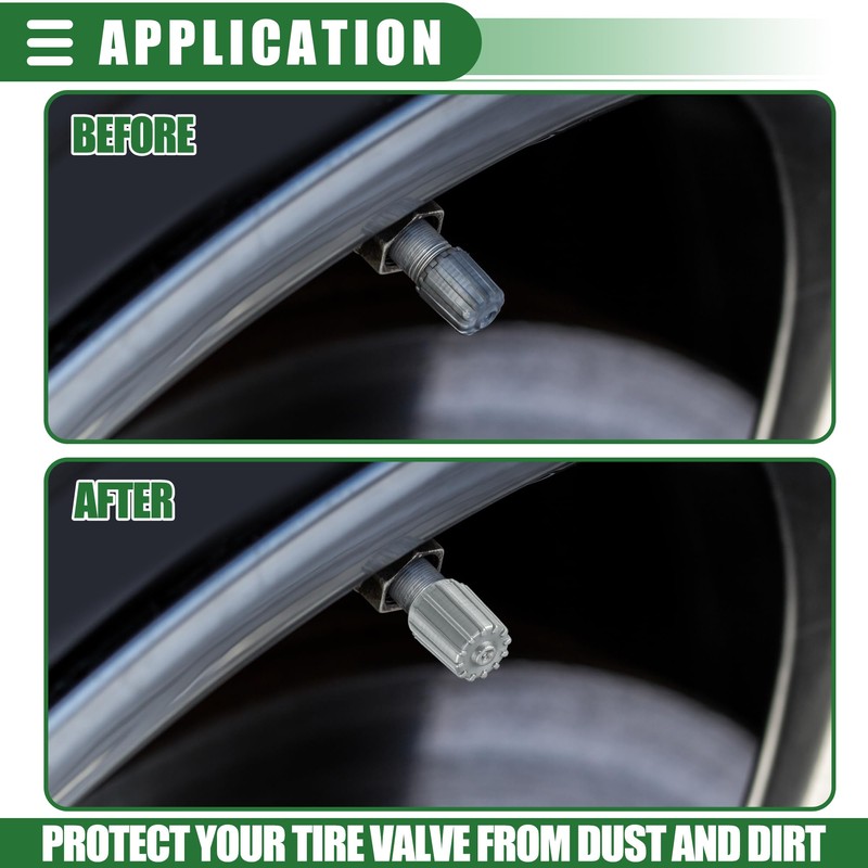 A ABSOPRO Universal Car SUV Tyre Valve Caps 12mm Plastic