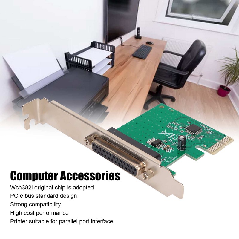 PCIE to LPT Expansion Card WCH382L Original Chip 25 Holes