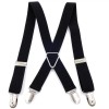 Adjustable X-Back Suspenders for Pants – Elastic 4-Clip Design for