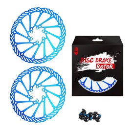 Chooee Bicycle Brake Disc 160 mm/180 mm/203 mm, Pack of 2 Bicycle Brake Discs with 12 Screws Brake Disc for Road Bike, Mountain Bike, MTB, BMX.