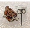 Australian Shepherd Dog Red Playful Teeny Tiny Flat Acrylic Stud