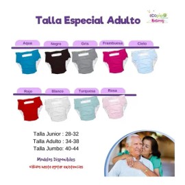 Pañal De Tela Para Adulto(34-38) Ecopipo  Refuerzo Nocturno                                                                                           