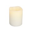 Everlasting Glow LED Wax Melted Edge Candle, Bisque Color, 3" x 4"