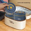 Lunch Box, Stainless Steel Round Easy to Box for Picnic