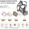 Sosvulix Professional Reusable Full Mask Cover with 2 Filters, 10