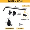 URDOGSL 12" Heavy Duty Cane Bolts for Gates with Black