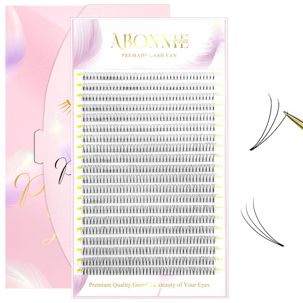 Premade Fans Eyelash Extensions, 800 Fans 3D 9mm Mix Promades