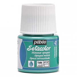 Pebeo Setacolor Fabric Paint 45ml Dyes 57 Different Colours (Shimmer Turquoise)