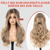 Allbell Brown Ash Blonde Ombre Synthetic Mesh Wig Women, 4