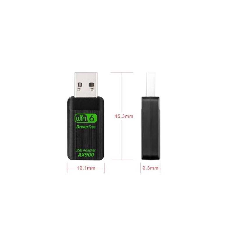 900M USB WiFi 6 Adapter Dual Antenna 600M Network Card
