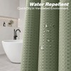 Sage Green Waffle Shower Curtain, Waffle Texture Green Bathroom Curtain