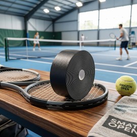 Vbestlife Cinta Protectora para Raqueta, 5 M Cinta para Raqueta de Tenis Cinta Protectora para Cabeza de Raqueta Protector para Raqueta de Squash Ensanchado para Práctica de Tenis Raquetbol