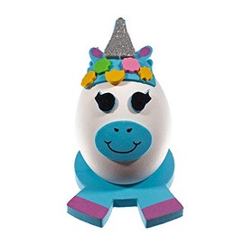 Unicorn Egg Decorating Kit - Makes 24 - Mystical Easter Craft Decor - Includes Self-Adhesive Foam Pieces