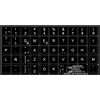 Spanish Latin American Decals for Keyboard Matte Black Background (14x14)