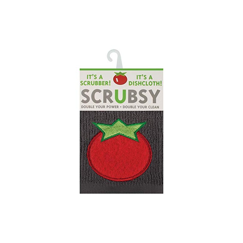MÜkitchen SCRUBSY 100% Cotton Kitchen Dish Cloth with Built in