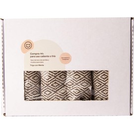 NIMBO, Compresa de semillas, hierbas y aceites esenciales, cojín de semillas relajante para frío y calor. (Menta)