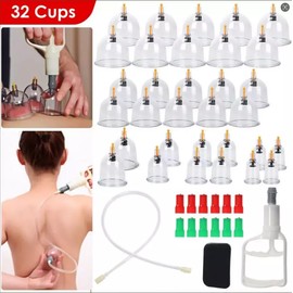 32 Cups Cupping Set Chinese Massage Medical Body Healthy Therapy Vacuum Suction