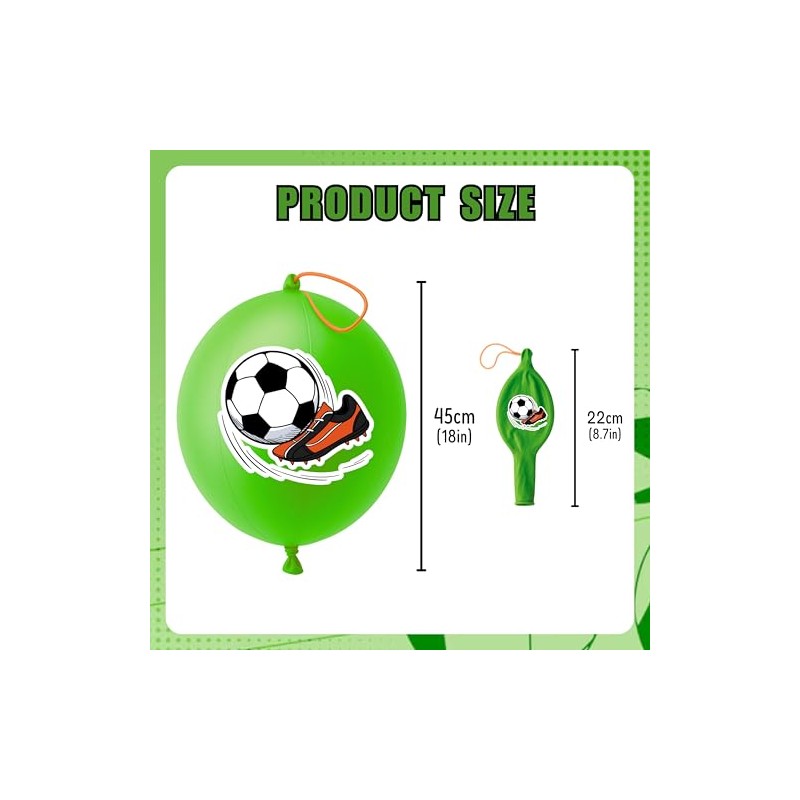 Soccer Party Favors Set with Tattoos and Balloons