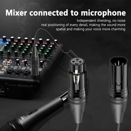 MysRuida 0.5 Meter XLR Coiled Cable, 3 Pin XLR Male to XLR Female Balanced Audio Shielded Cable for Microphone, Mixer, Recording Studio, Podcast, Speaker Systems