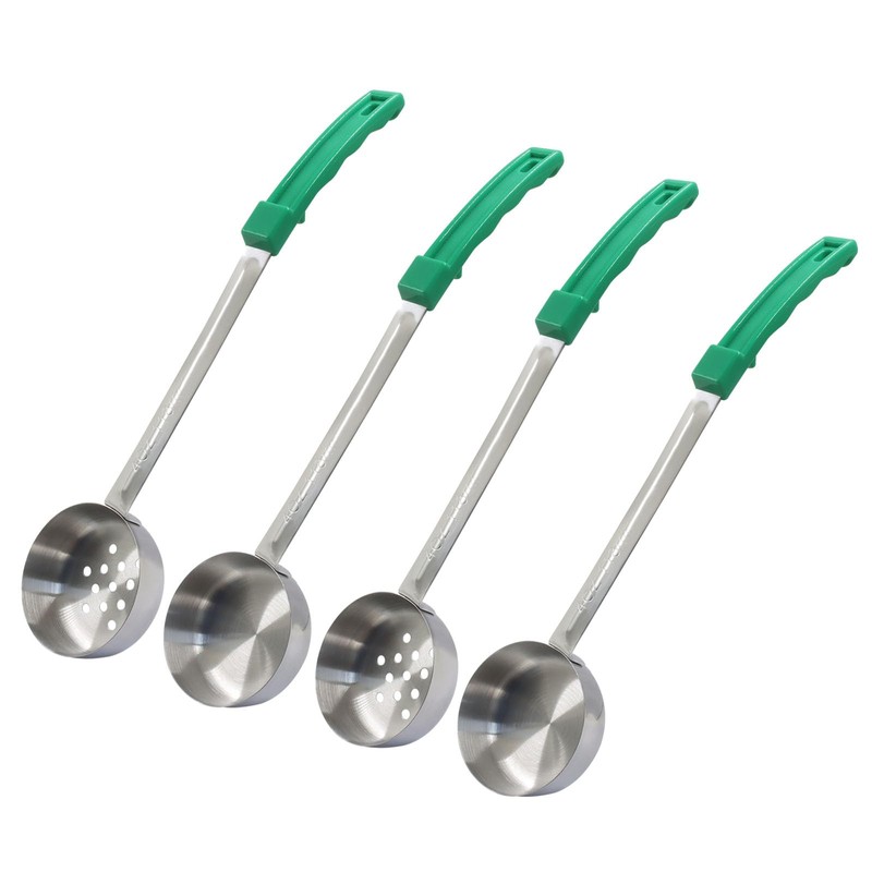 Hordion 4 Pcs Portion Control Serving Spoons Ladle Scoops (Green,