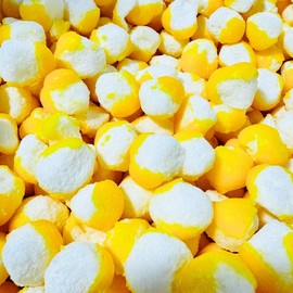 Freeze Dried Lemon Balls Sour Candy 1 Pound or 5 Ounce Snack Crunchy Sweet Head Candies Natural Corn Artificial Sugar gluten free - Size: Big Lemon Balls