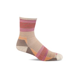 Sockwell Women's Cadence 3/4 Crew Moderate Compression Sock, Natural - S/M