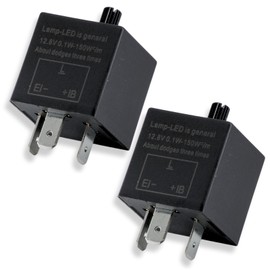 UMikke CF14 External IC Turn Signal Relay, LED, 3-Pin with Sound, General Purpose, Flashing, Speed Adjustment, Hifra Prevention, 2 Pieces