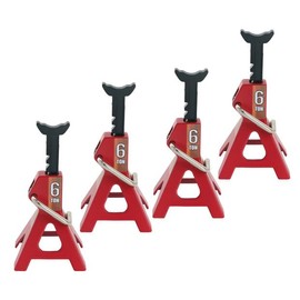 4 Pack 1/10 RC Scale Metal Jack Stand Repair for Traxxas TRX4 Axial SCX10 1/10 RC Climbing Car,Note: for 1:10 RC Cars only, not for Real Cars(Red)