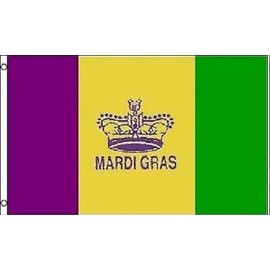 Trade Winds 2X3 Mardi Gras Flag Holiday Decoration Fat Tuesday Banner Party Pennant Outdoor