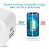 Naztech 30W USB-C PD Dual Output Fast Wall Charger w