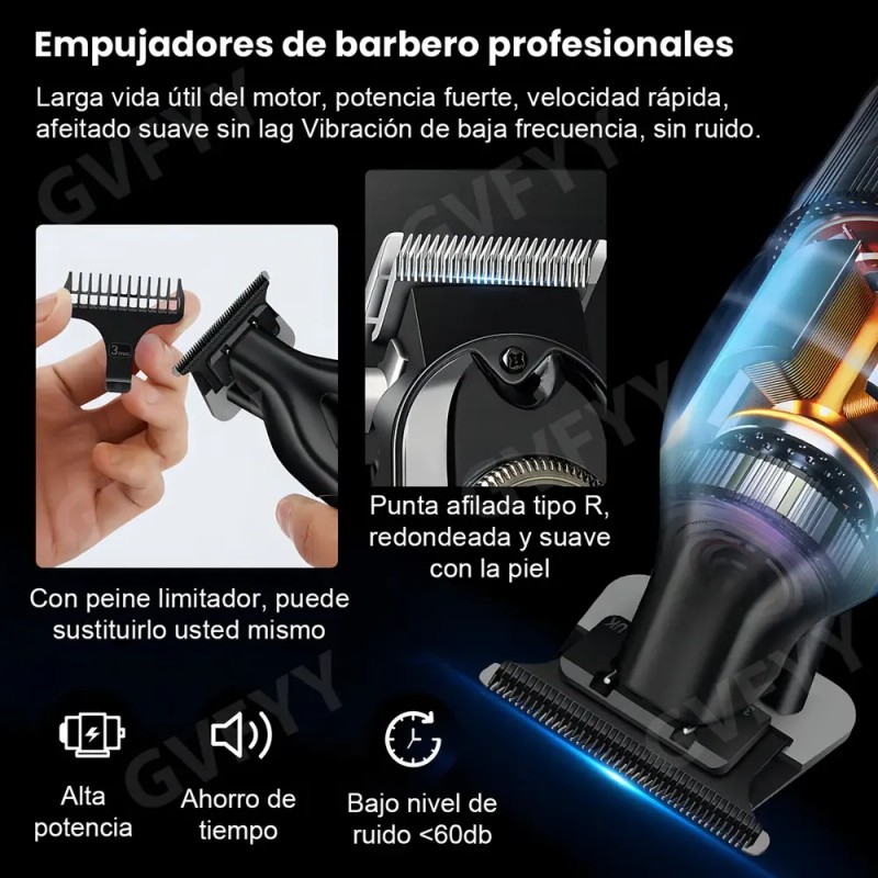 Set de Cortadoras de Pelo Gvfyye Maquina Inalámbricas con Pantalla