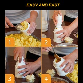 2 Pieces Arancini Maker, 160 Grams DIY Rice Ball Mold Homemade Stuffed Meat Point Ball Pointed and Round