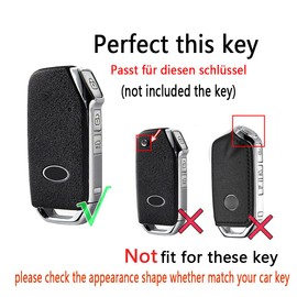 HIBEYO Smart Key Case Leather Cover Fits KIA Protective Car Key Case for KIA Sportage GT Stinger Sorento Soul Rio Optima NIRO Forte Ceed Key Fob Remote Control White