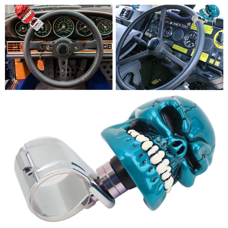 Skull Steering Wheel Knob Spinner Suicide Power Handle for Cars