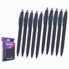 CLARO Black Jet RT Retractable Ballpoint Pens, BLACK, Fine Point