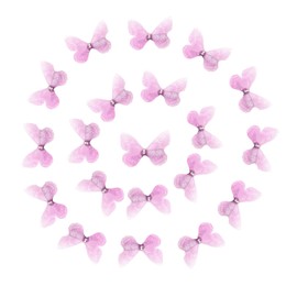 NiceYnn 20pcs Mini Lace Butterfly Hair Clips for Girls, Small Double Layered Butterfly Crocodile Clips, Realistic Colorful Moving Wings Alligator Clips Cute Tiny Hair Accessories for Women J