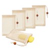 12 pcs Seifensäckchen, Naturfaser Seifentaschen Bio Seifentasche zum Schäumen oder
