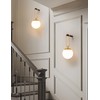 MSTETO Globe Wireless Wall Sconces Set of Two, Battery Operated