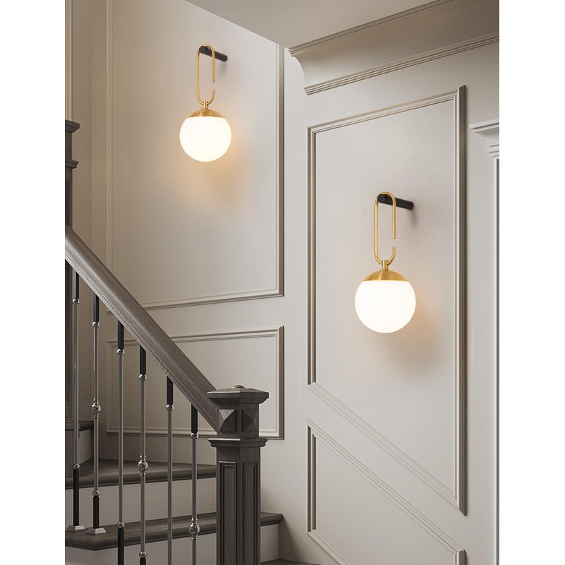 MSTETO Globe Wireless Wall Sconces Set of Two, Battery Operated