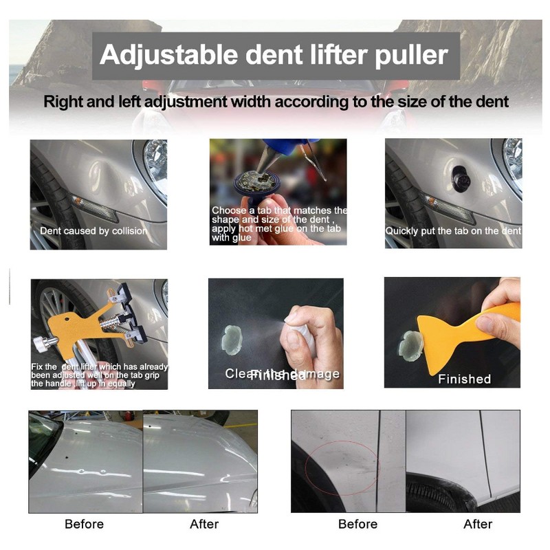 GLISTON Paintless Dent Repair Tools Hail Damage Remover 45 Pcs