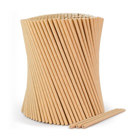 Wisefood Paper Straws, Pack of 500 Brown Paper Straws, Diameter 6 mm, 20 cm, Free from PLA/PE, Biodegradable Disposable Drinking Straws Made of Sturdy Kraft Paper