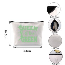 VAMSII Golf Gifts Golf Makeup Bag Golfing Gift Queen Of The Green Makeup Bag Gift For Women (QUEEN GREEN)
