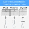 Evsteluo White Swag Ceiling Hooks – 4 Sets with Hardware